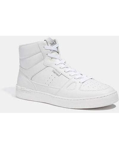 COACH Clip Court High Top Sneaker - White