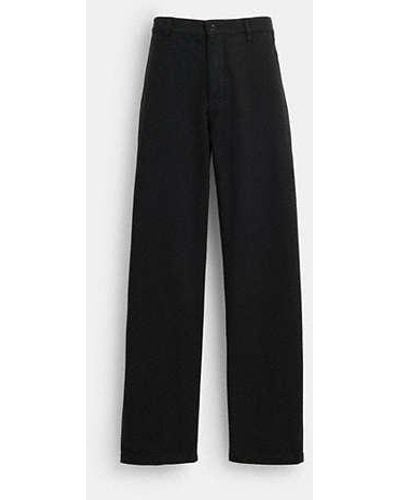 COACH Garment Dye Chino Pants - Black