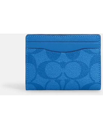COACH Magnetic Card Case - Blue