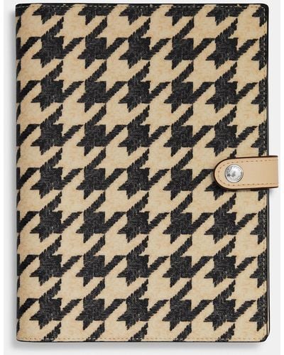 COACH Notebook With Houndstooth Print - Black
