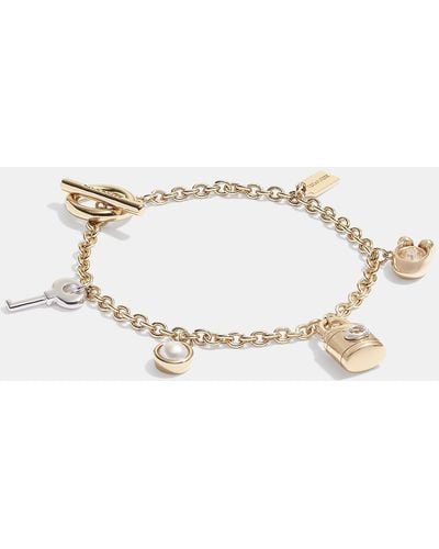 COACH® Outlet  Lock And Key Bag Charm Key Ring