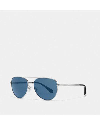 COACH Coach Cooper Pilot Sunglasses - Blue
