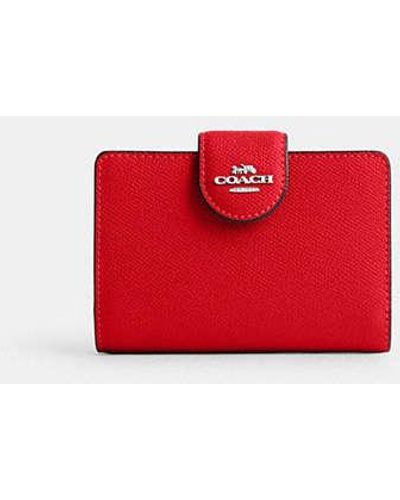 COACH Medium Corner Zip Wallet - Red