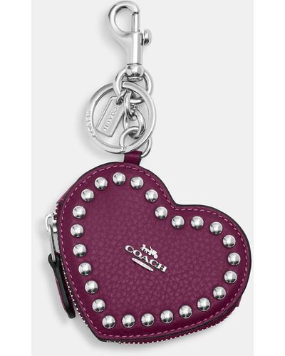 Coach Heart Pouch With Rivets