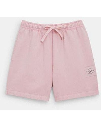 COACH Garment Dye Track Shorts - Black