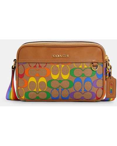 COACH Graham Crossbody Bag In Rainbow Signature Canvas - Multicolor