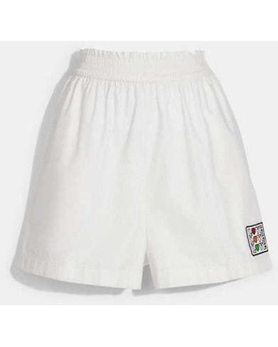 COACH Patch Shorts - White