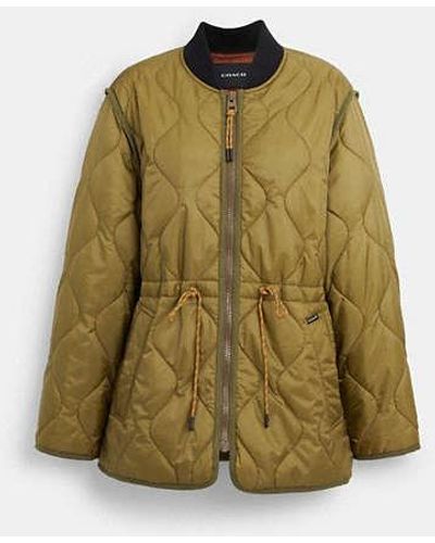 COACH Quilted Jacket - Green