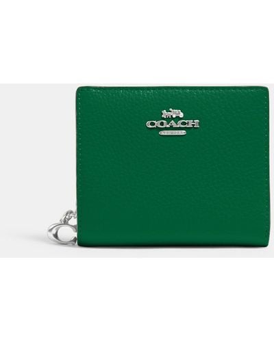COACH Coach Snap Wallet - Green