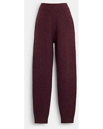 COACH Signature Knit sweatpants - Purple