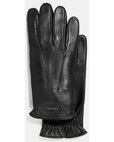 COACH Tech Nappa Gloves - Black