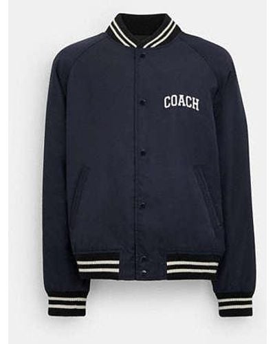 COACH Scout Jacket In Recycled Nylon - Blue