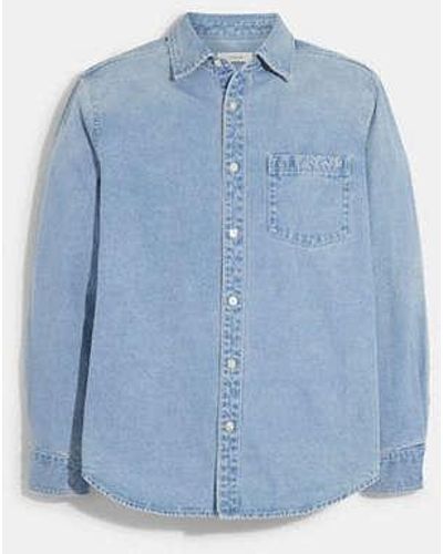 COACH Novelty Denim Shirt - Blue