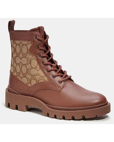COACH Citysole Boot With Signature Jacquard - Brown