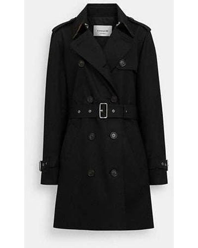 COACH Solid Mid Trench - Black