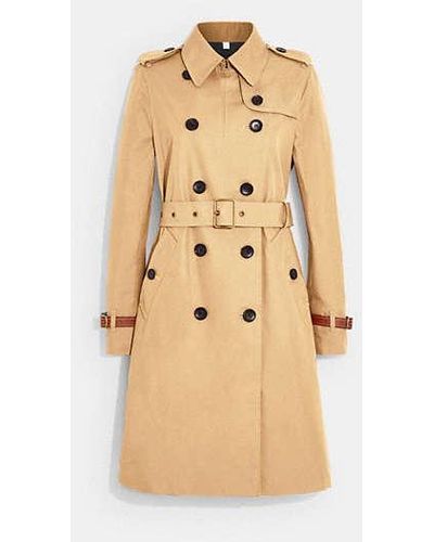 COACH Icon Trench Coat In Organic Cotton And Recycled Polyester - Natural