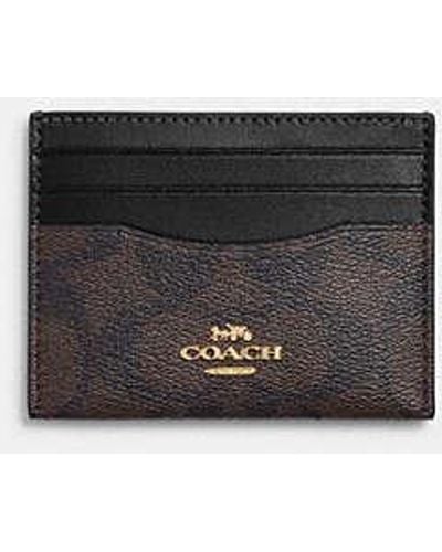 COACH Slim Id Card Case - Black