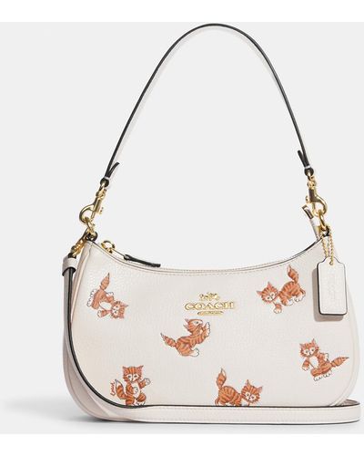 COACH Teri Shoulder Bag With Dancing Kitten Print - Pink