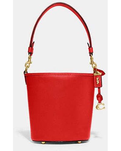 COACH Dakota Bucket Bag 16 - Red