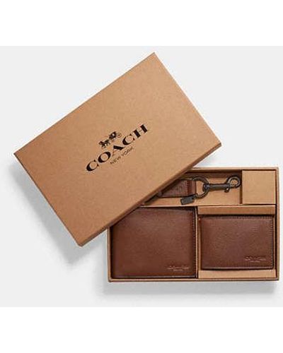 COACH Boxed 3 In 1 Wallet Gift Set - Black