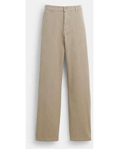 COACH Garment Dye Chino Pants - Natural