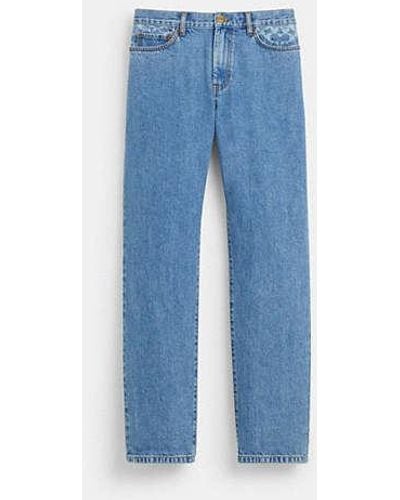 COACH Straight Fit Denim Jeans - Blue