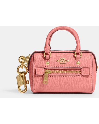 COACH Mini Rowan Satchel Bag Charm - Pink