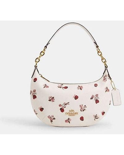 COACH Payton Hobo Bag With Ladybug Floral Print - Black