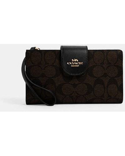 COACH Tech Phone Wallet - Black