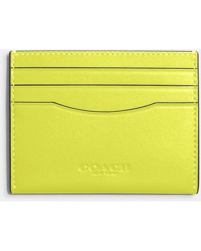 COACH Slim Id Card Case - Yellow