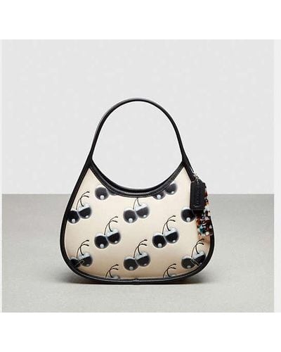COACH Ergo Bag In Coachtopia Leather With Cherry Print - Black