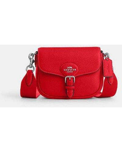 COACH Amelia Small Saddle Bag - Red