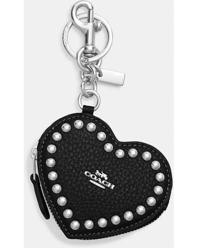 COACH Heart Pouch With Rivets - Black