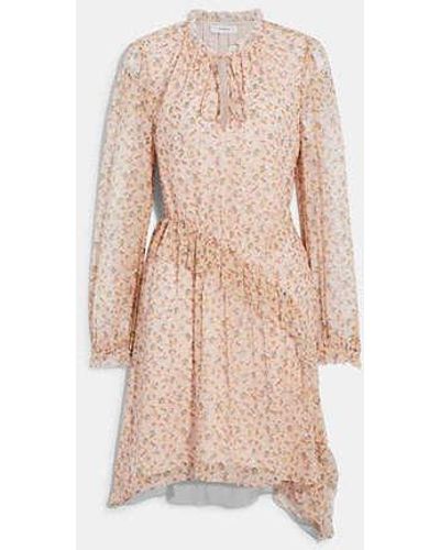 COACH Printed Short Day Dress - Pink