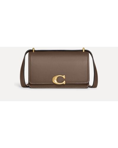 COACH Bandit Luxe Leather Crossbody Bag - Brown