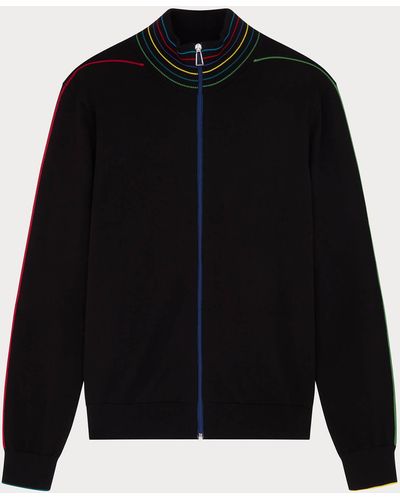 PS by Paul Smith Cotton-blend Knit Cardigan - Black