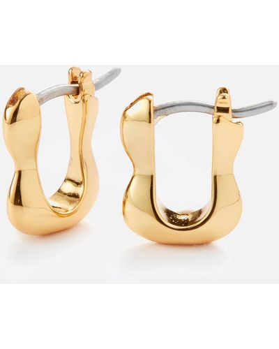 Jenny Bird Squiggle 14k Gold-plated Huggie Earrings - Metallic