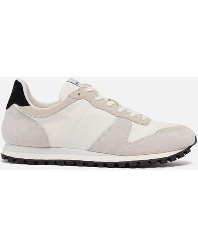 Novesta Marathon Trail Suede And Canvas Sneakers - White