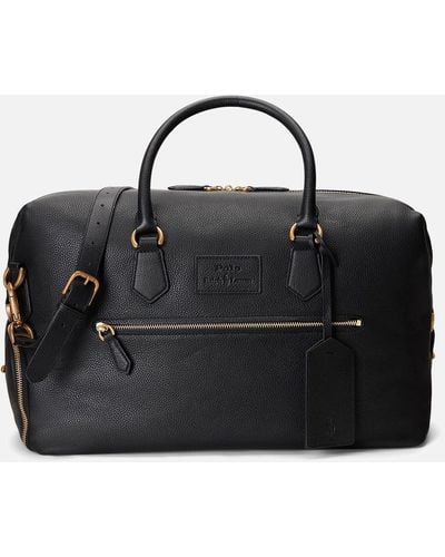 Polo Ralph Lauren Large Leather Duffle Bag - Black