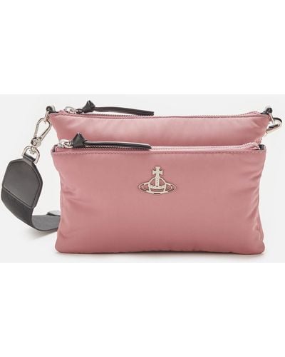 Vivienne Westwood Penny Double Pouch Cross Body Bag - Pink