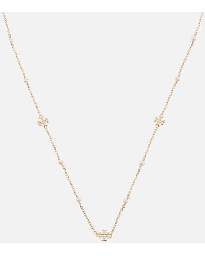 Tory Burch Delicate Kira Pearl Gold-tone Necklace - Metallic