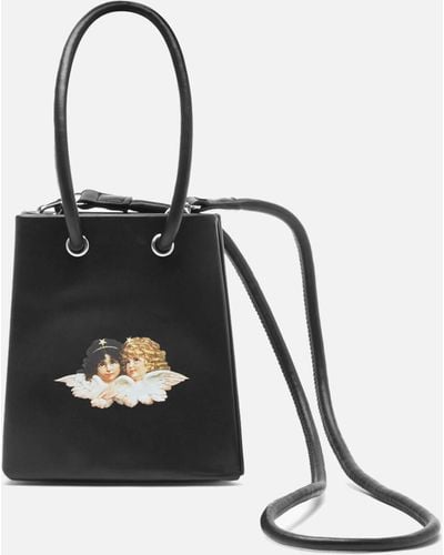 Fiorucci Icon Mini Faux Leather Handbag - Black