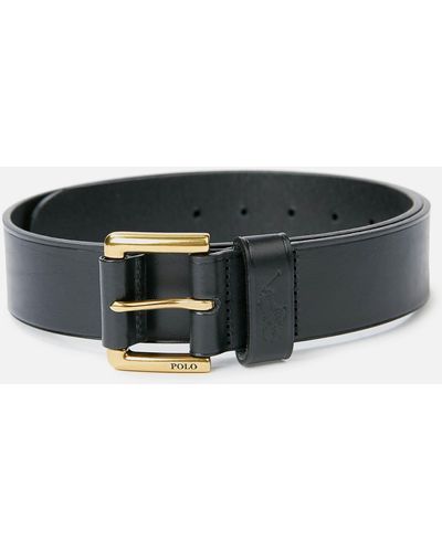 Polo Ralph Lauren Leather Polo Dress Belt - Black