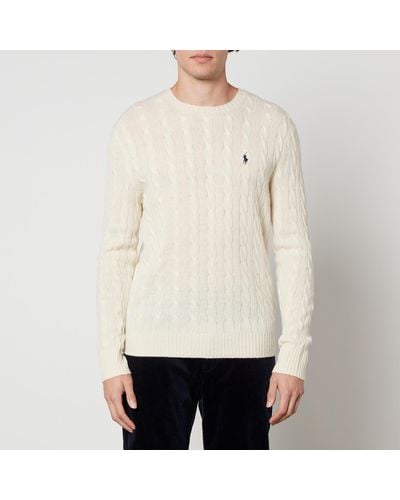 Polo Ralph Lauren Cable-knit Wool-blend Jumper - Natural