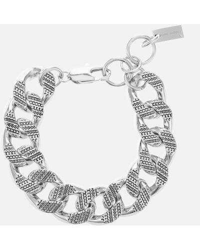 Marc Jacobs Monogram Chain Link Silver-tone Bracelet - Metallic