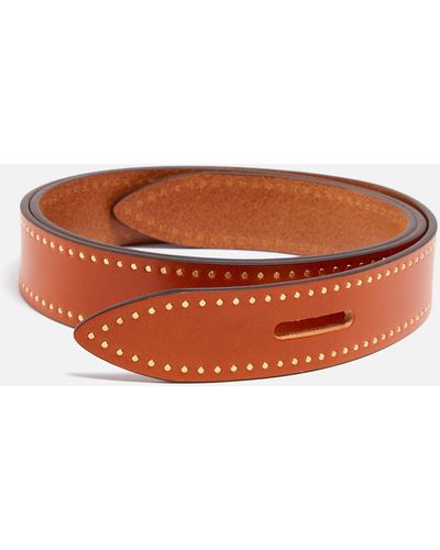 Isabel Marant Lecce Studded Leather Belt - Brown