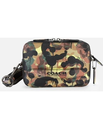 COACH Wild Beast Charter Cross Body Bag In Pebble Leather - Multicolor