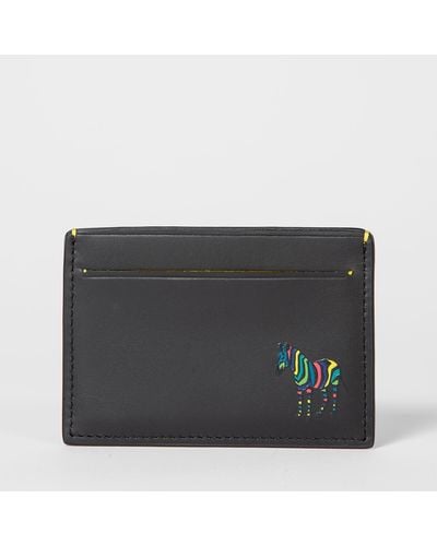 PS by Paul Smith Logo-Stamped Leather Card Holder - Schwarz