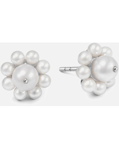 Daisy London X Shrimps Pearl Sterling Silver Earrings - White