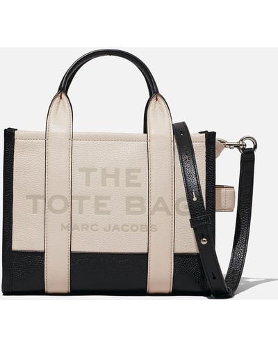Marc Jacobs The Small Tote Colourblock Leather Tote Bag - Natural